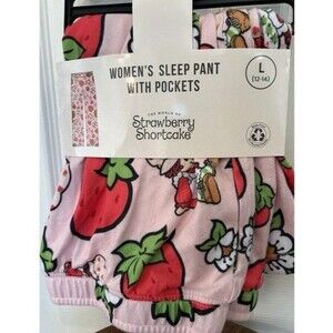 Strawberry Shortcake Women’s Sleep Pants With Pockets L (12-14) NWT